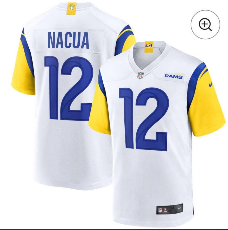 Men 2025 Los Angeles Rams #12 Nacua white Nike NFL Jersey->tampa bay buccaneers->NFL Jersey